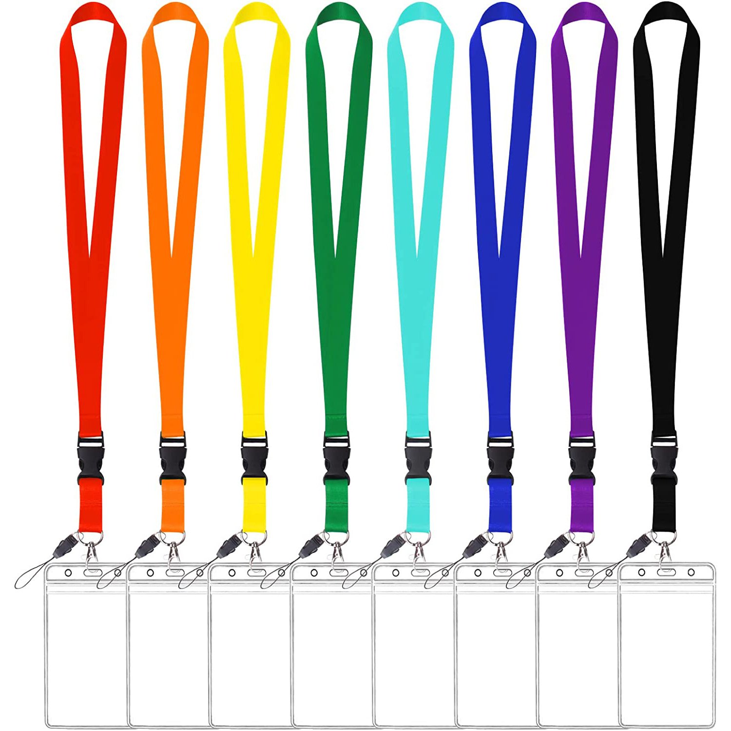 Custom Printed Logo Nylon Polyester Lanyards Anti Lose Rope Phone Lanyard Full Color Neck Strap With Safety Buckle