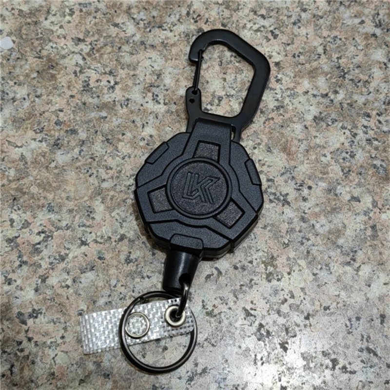High quality outdoor mountain climbing buckle steel wire telescopic buckle easy to pull buckle telescopic clip badge