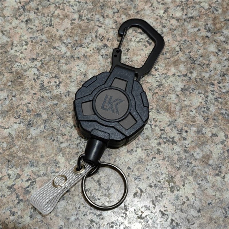 High quality outdoor mountain climbing buckle steel wire telescopic buckle easy to pull buckle telescopic clip badge