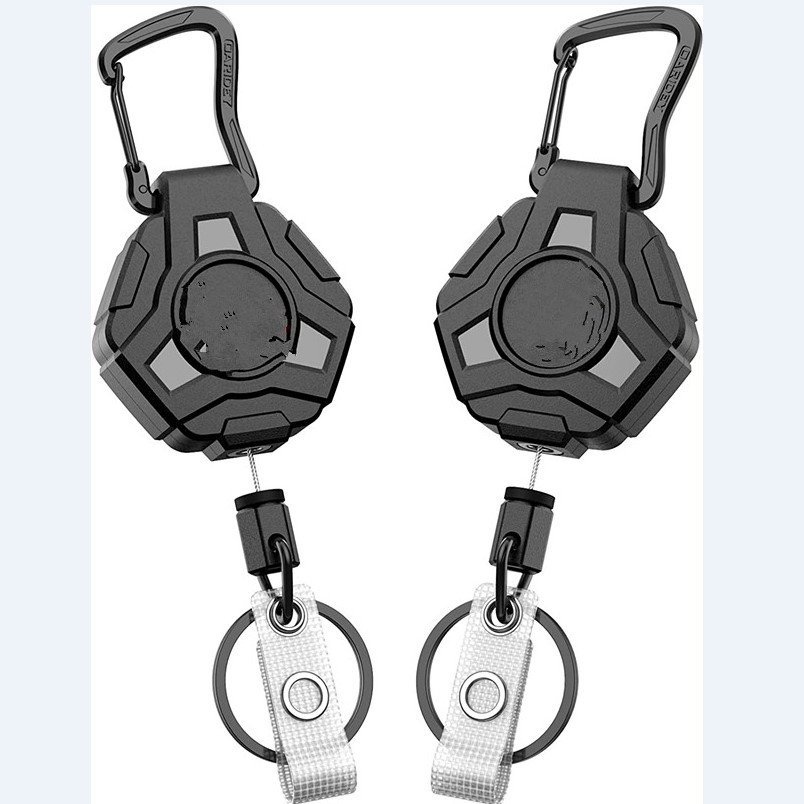 High quality outdoor mountain climbing buckle steel wire telescopic buckle easy to pull buckle telescopic clip badge