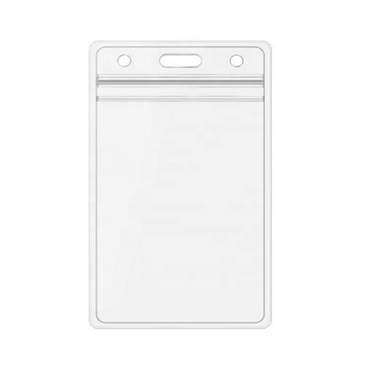 A6 Vertical Clear soft PVC card holder id name tags badge holder