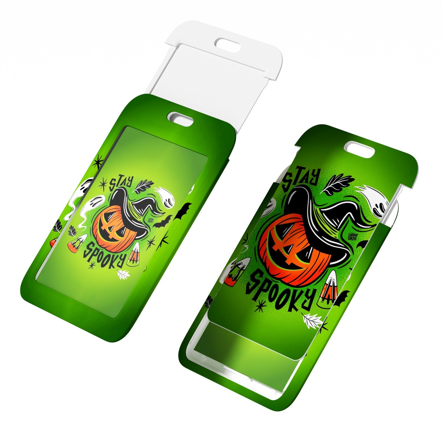Custom Printed Halloween Logo ID Card Holder with Lanyard Holiday Promotional Card Set Gift card holders that employees love