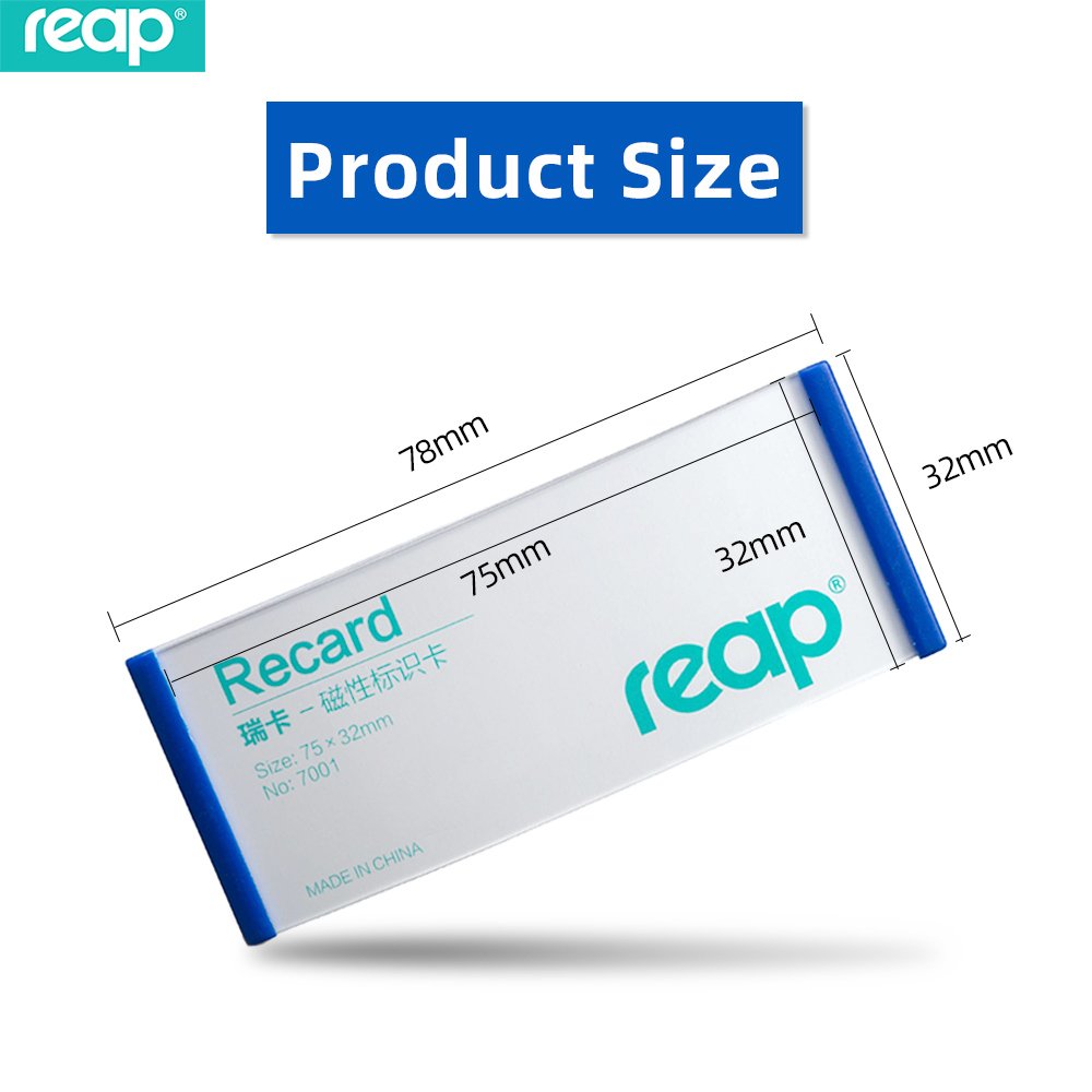 REAP 7001 reusable plastic magnetic name badge holder for staff or magnetic name tag for party