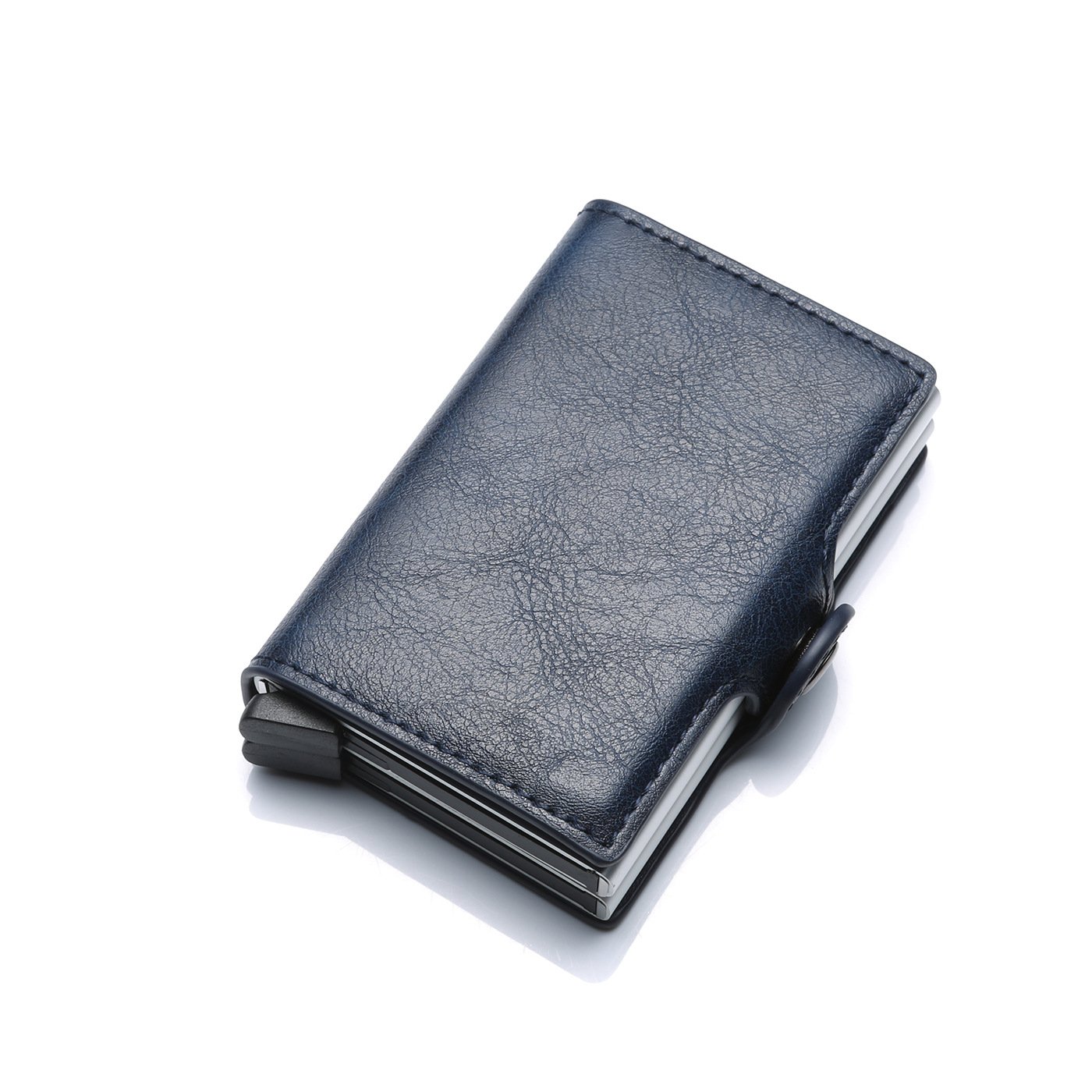 PU ID Badge Card Pocket Holder Business Name Card Badge Holder Leather Like Badge Holder 1 windows with custom logo
