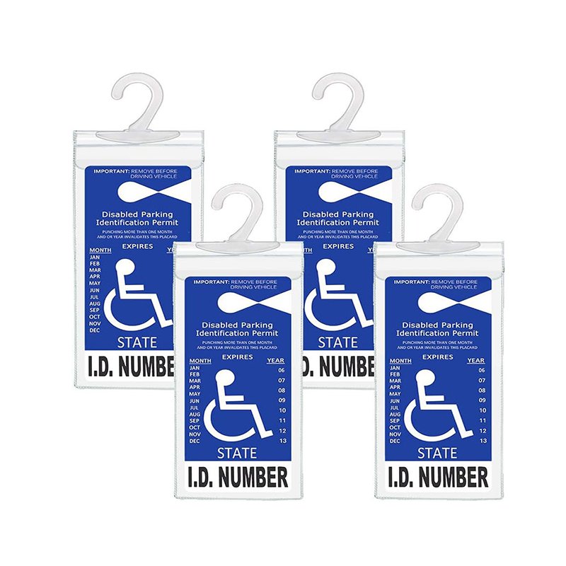 Handicap Parking Placard Holder Transparent Disabled Parking Permit Placard Protective Holder Cover