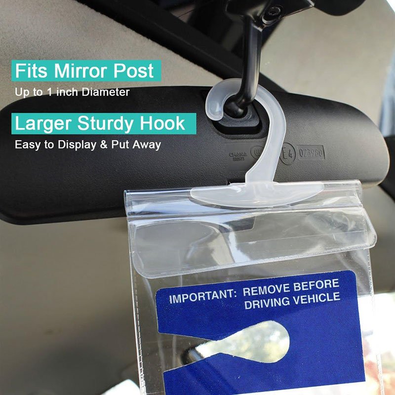 Handicap Parking Placard Holder Transparent Disabled Parking Permit Placard Protective Holder Cover