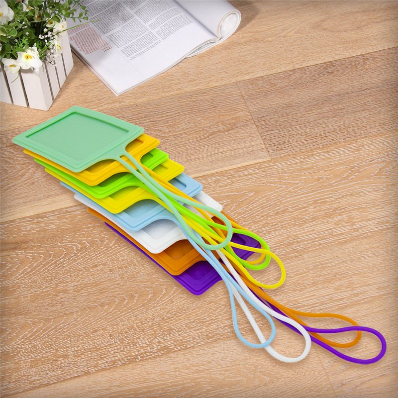 Silicone Promotional Item Rectangular Document Name Tag Hotel Baggage Tag Luggage Tags Credit Card Id Card Holder
