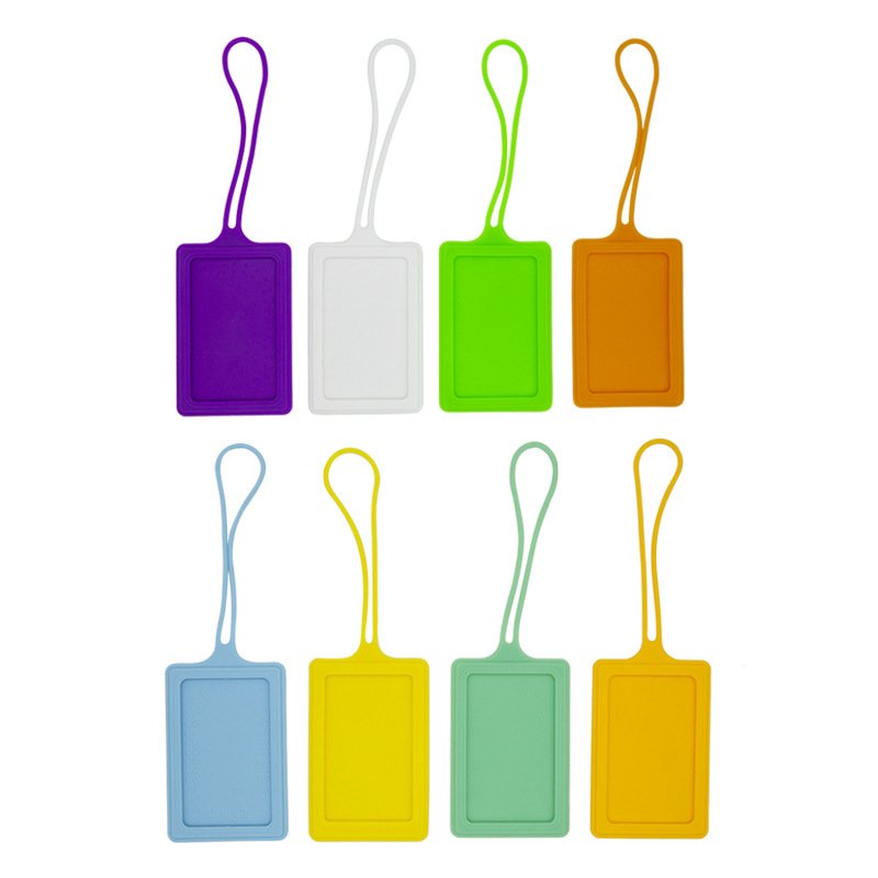 Silicone Promotional Item Rectangular Document Name Tag Hotel Baggage Tag Luggage Tags Credit Card Id Card Holder