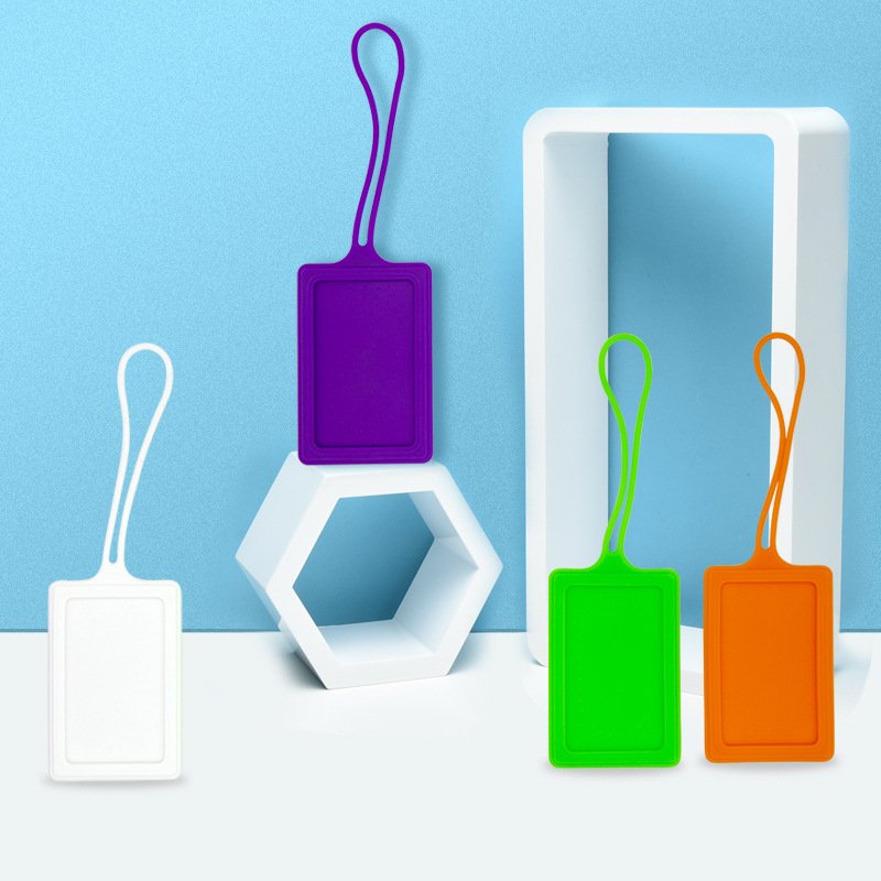 Silicone Promotional Item Rectangular Document Name Tag Hotel Baggage Tag Luggage Tags Credit Card Id Card Holder