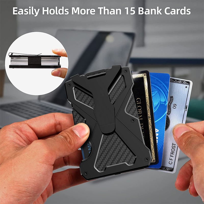 Vertical ID Card Badge Holder Plastic Name Place Aluminum Business Card Holder