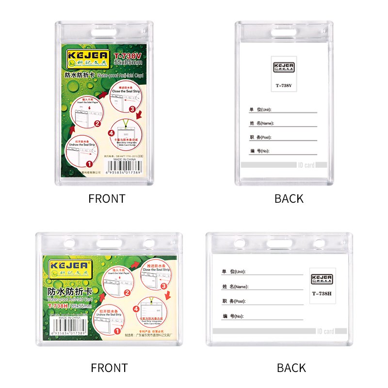 Good Price Double Side Water-proof Visiting Card Protector Printable Business Card Case For Business Card Sleeve