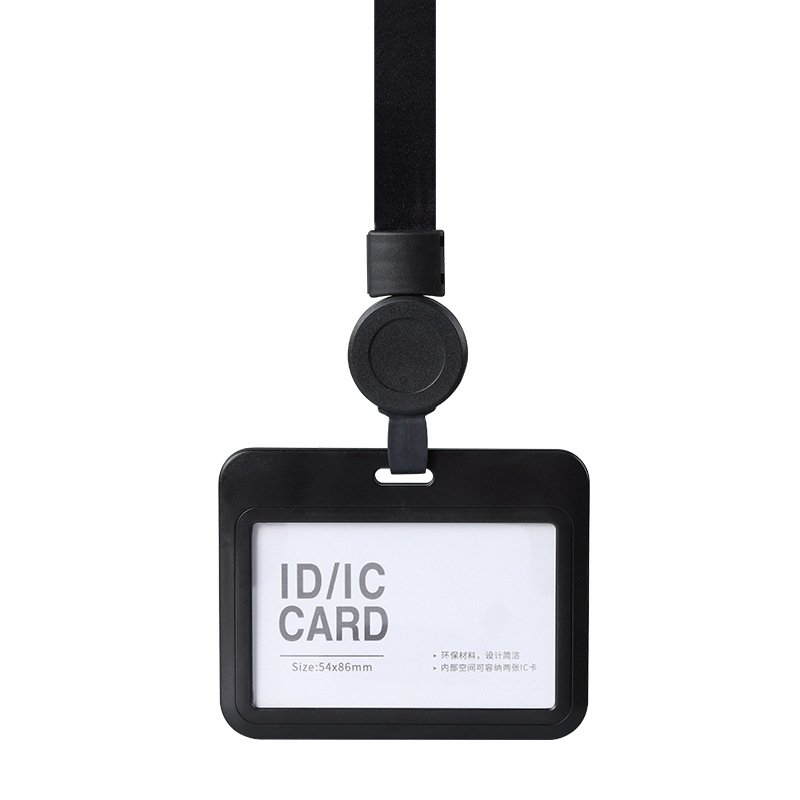 Best selling PVC Waterproof ID card sleeve Silicone Business colorful Name Card Badge Holder With Retractable Lanyard Badge Reel
