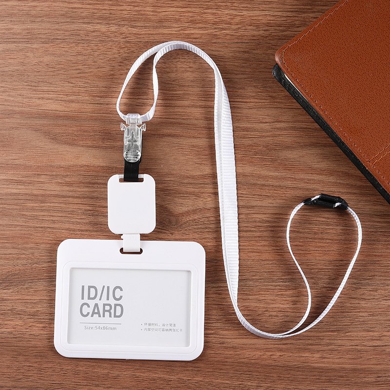 Best selling PVC Waterproof ID card sleeve Silicone Business colorful Name Card Badge Holder With Retractable Lanyard Badge Reel