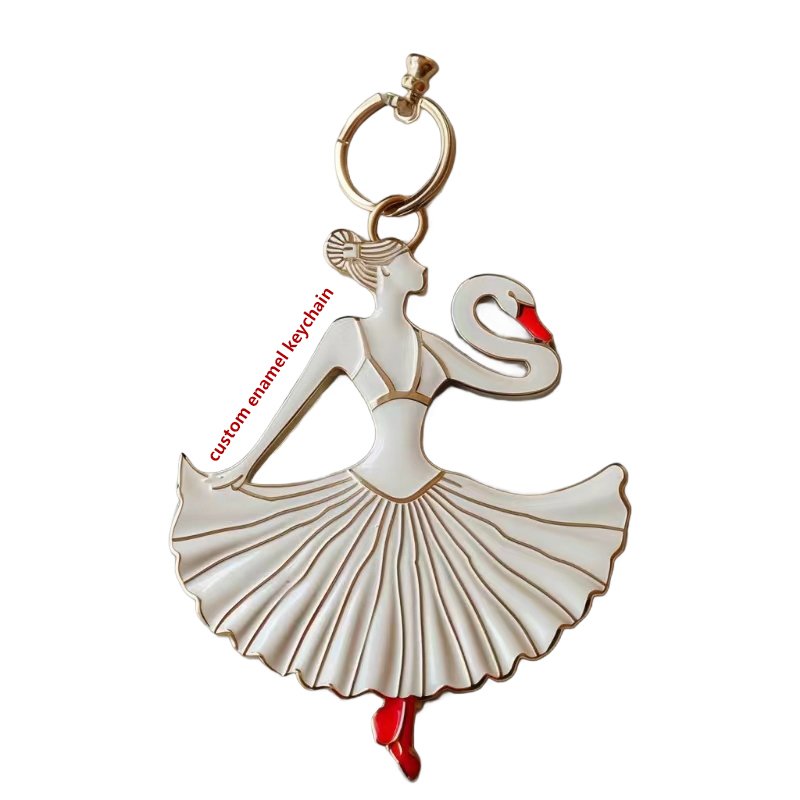Customizable Dancer Keychains In Bulk Sleutelhanger Key Ring Keyring Hard Custom Enamel Metal Key Chains Keychain