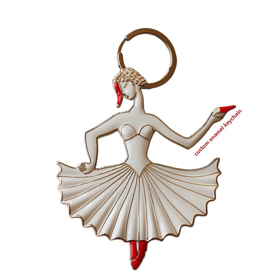 Customizable Dancer Keychains In Bulk Sleutelhanger Key Ring Keyring Hard Custom Enamel Metal Key Chains Keychain