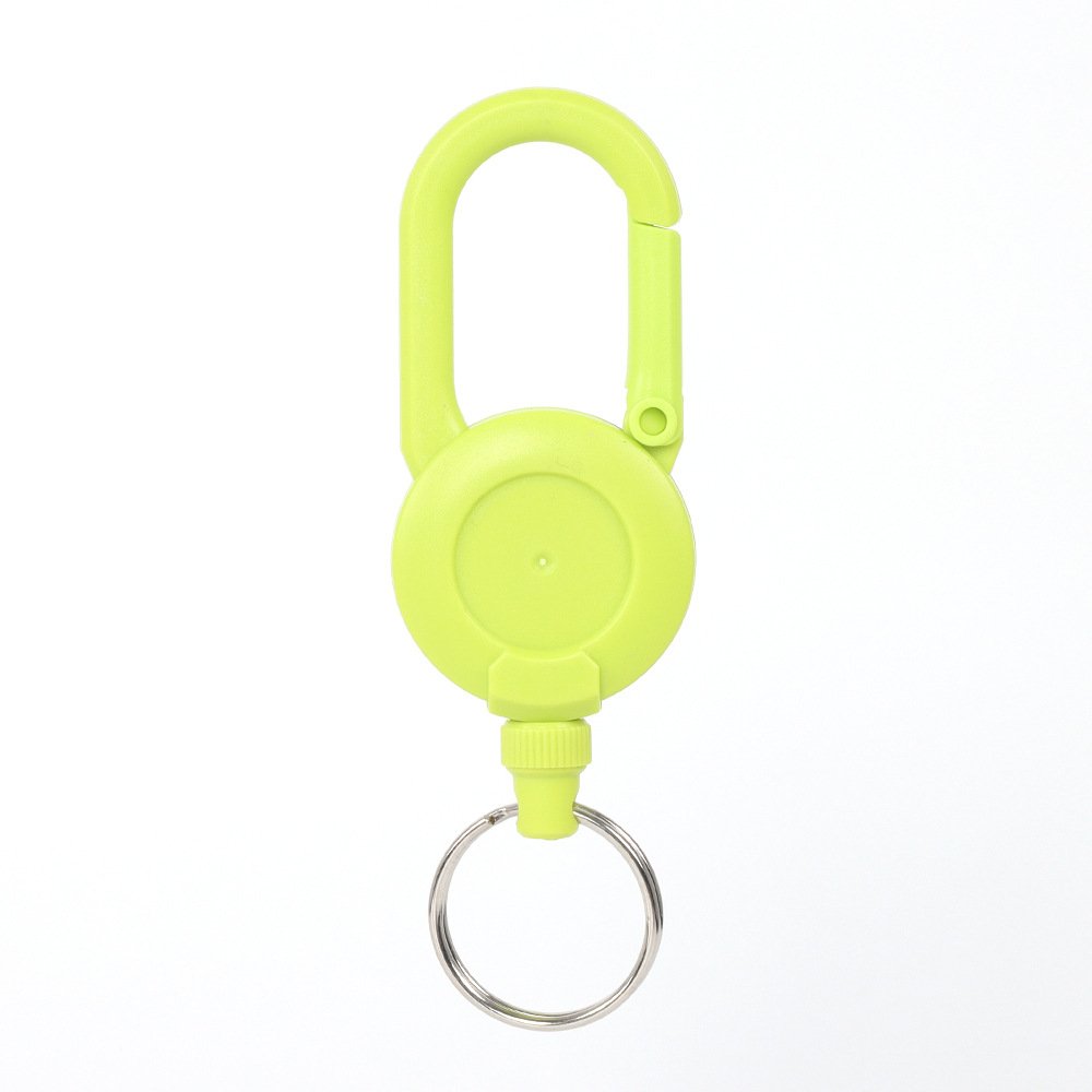 2024 Multifunctional High Stretch Stainless Steel Heavy Duty Metal Id Reractable Badge Holder With Carabine Reel