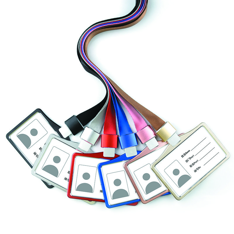 Lanyard Card Holder Certificate Name ID Card Badge Holder With Lanyard With ID Card Holder Metal Aluminum Alloy Top Selling