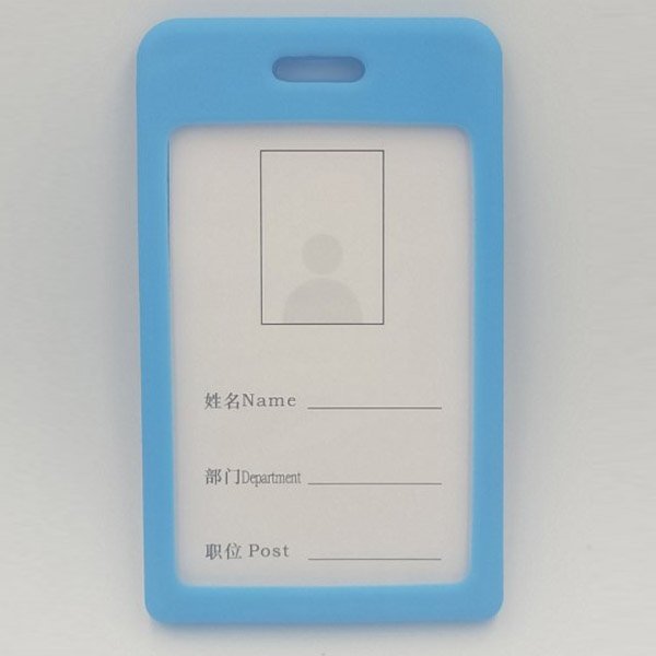 Hot Selling Popular Silicone ID Card Holder and Name ID Badge Holder For Worker Stuff Employee Students Business Credit Card Hol