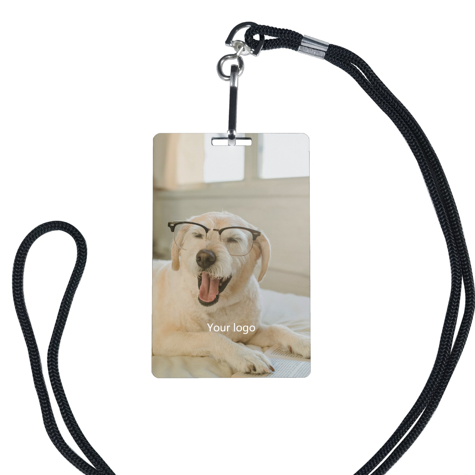 MDF Double Sides Printing ID Card Sublimation Badge with Lanyard Work Permit Exhibition Conference Badge