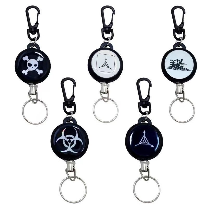 Custom Halloween Acrylic Disabled Badge Reel Beadable Shaker Flat Back Badge Plastic Metal Holder Clip for Teacher Nurse Police
