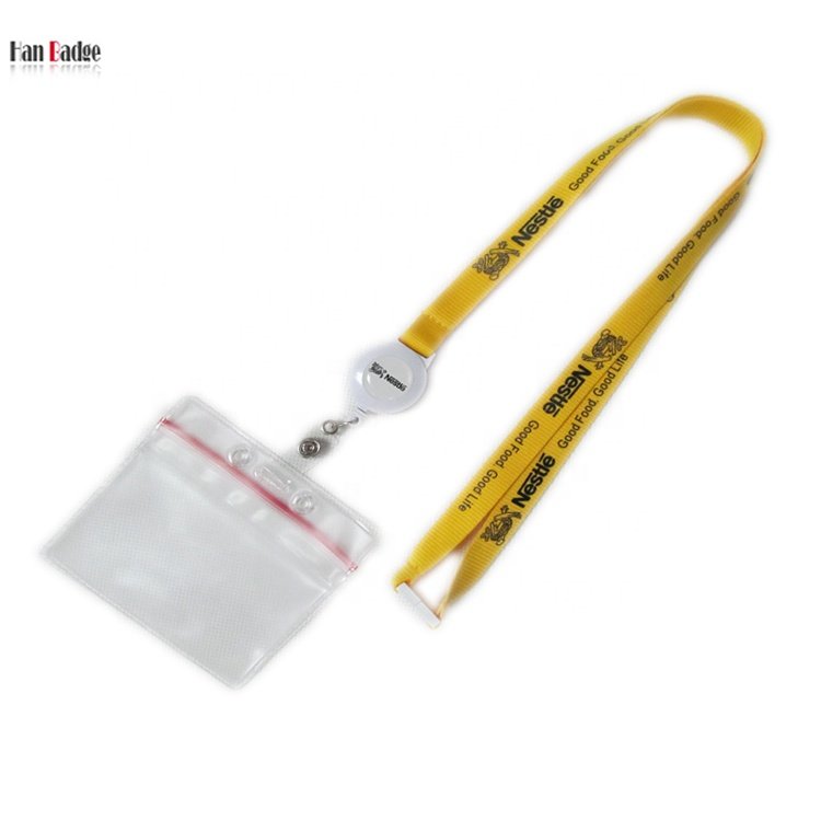 Custom Polyester Lanyards With ID Card Holder Printed Logo Neck Strap With Your Logo