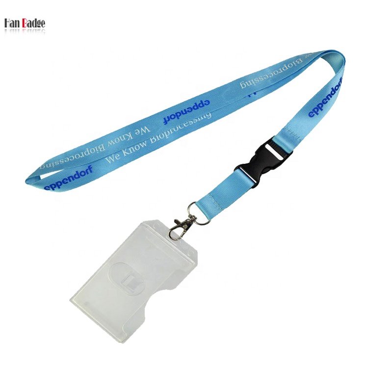 Custom Polyester Lanyards With ID Card Holder Printed Logo Neck Strap With Your Logo