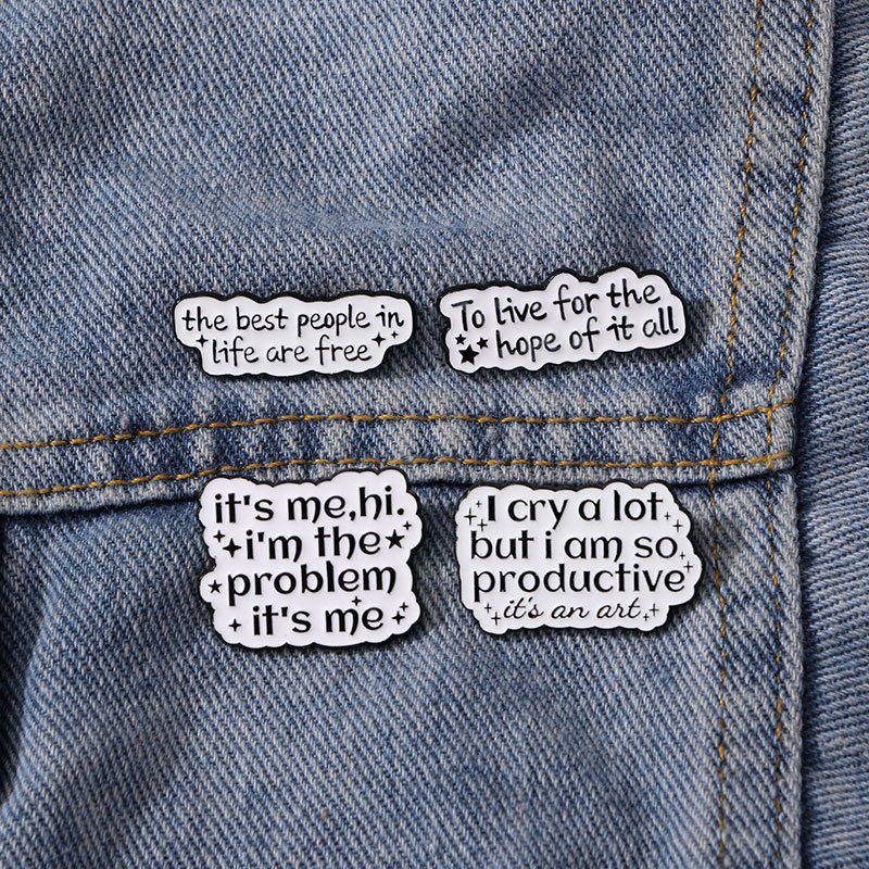 2024 New China Manufacturer customized wholesale holder maker metal custom slogan badges pin for men and women