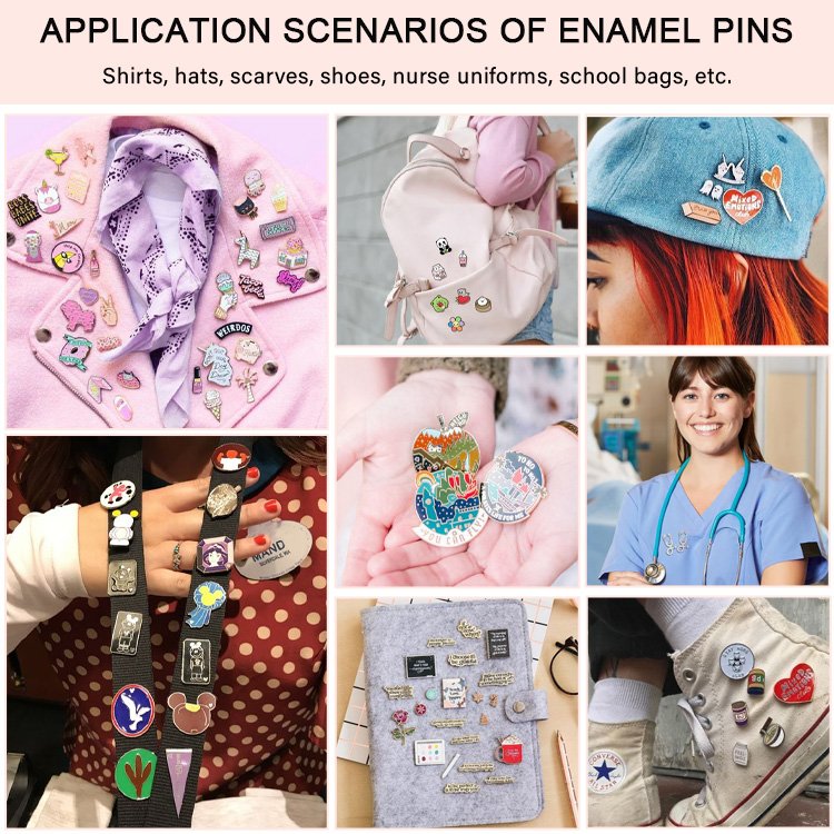 Customized manufacturer metal crafts custom made badge bulk wholesale girls cute souvenir hard enamel lapel pin