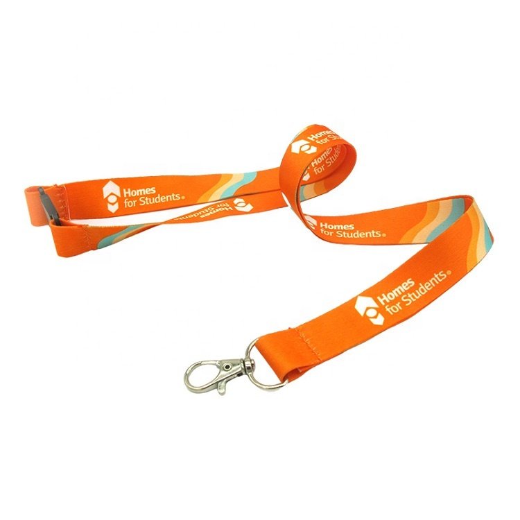 Custom Logo Printed Promotional Gift ID Badge Lanyard with Plastic Safety Clip and Metal Lobster Hook for Event Party Meeting