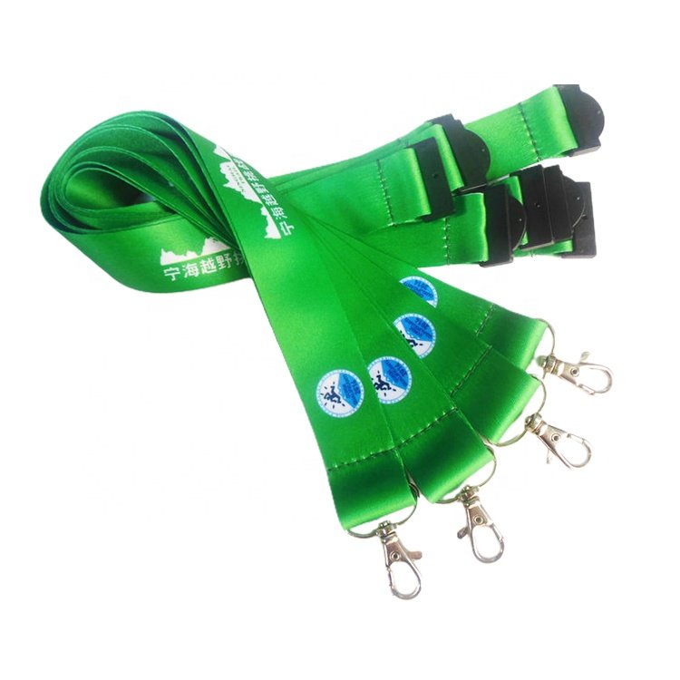 Custom Logo Printed Promotional Gift ID Badge Lanyard with Plastic Safety Clip and Metal Lobster Hook for Event Party Meeting