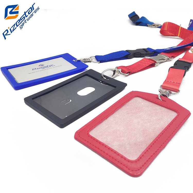 2024 custom keychain lanyards id badge holder id card holder badge reel lanyard with logo polyester lanyard
