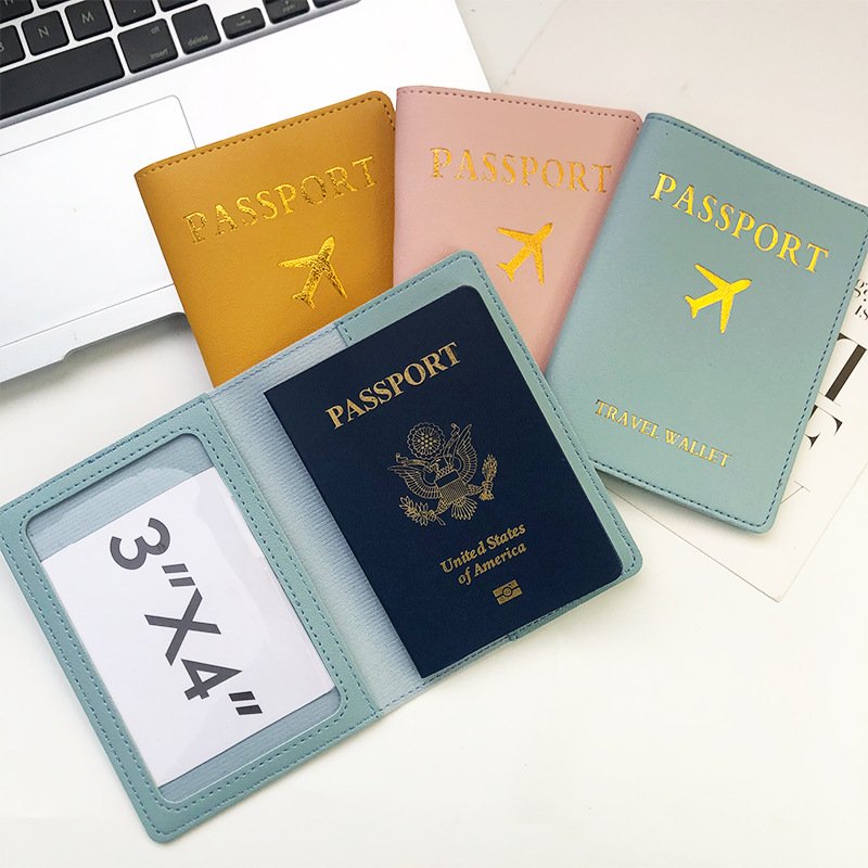 Wholesale Cheaper Travel Passport Holder and Luggage Tag Set PU leather personalized passport cover and luggage tag