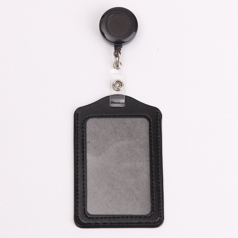 Wholesale Easy to Pull String Yoyo Hospital Nurse Retractable Badge Reel Alligator PU ID Name Tag Card Holder with Custom Logo