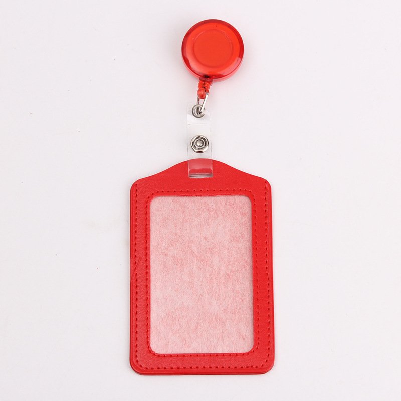 Wholesale Easy to Pull String Yoyo Hospital Nurse Retractable Badge Reel Alligator PU ID Name Tag Card Holder with Custom Logo