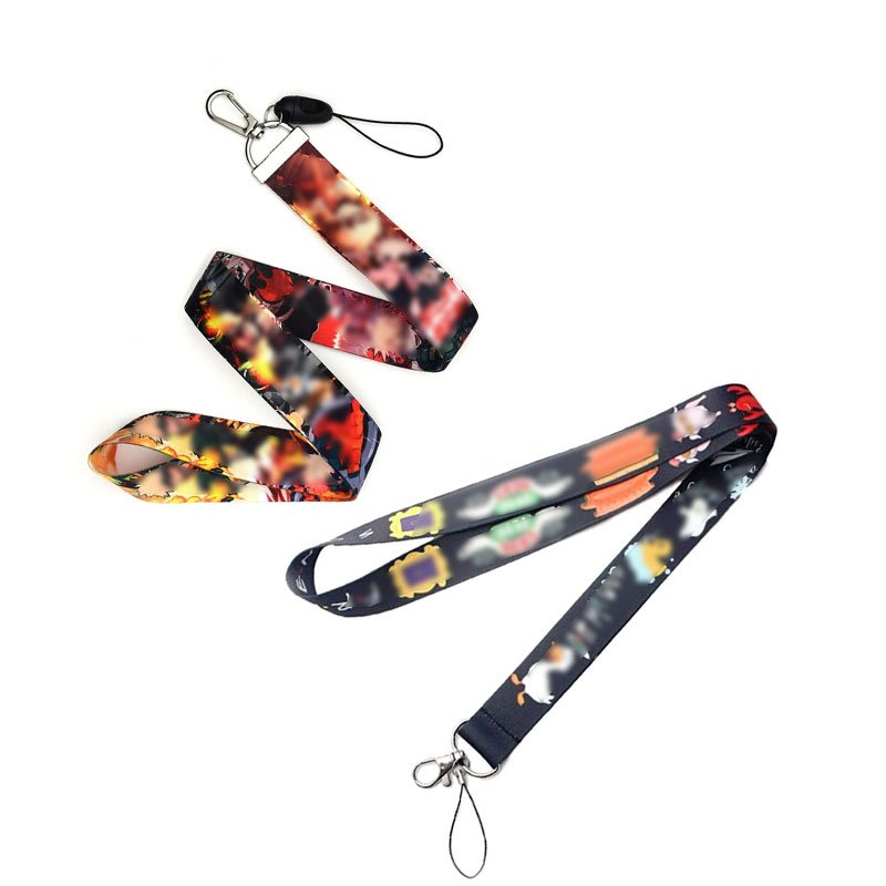 ID card badge holder polyester lanyards with custom logo size keyring