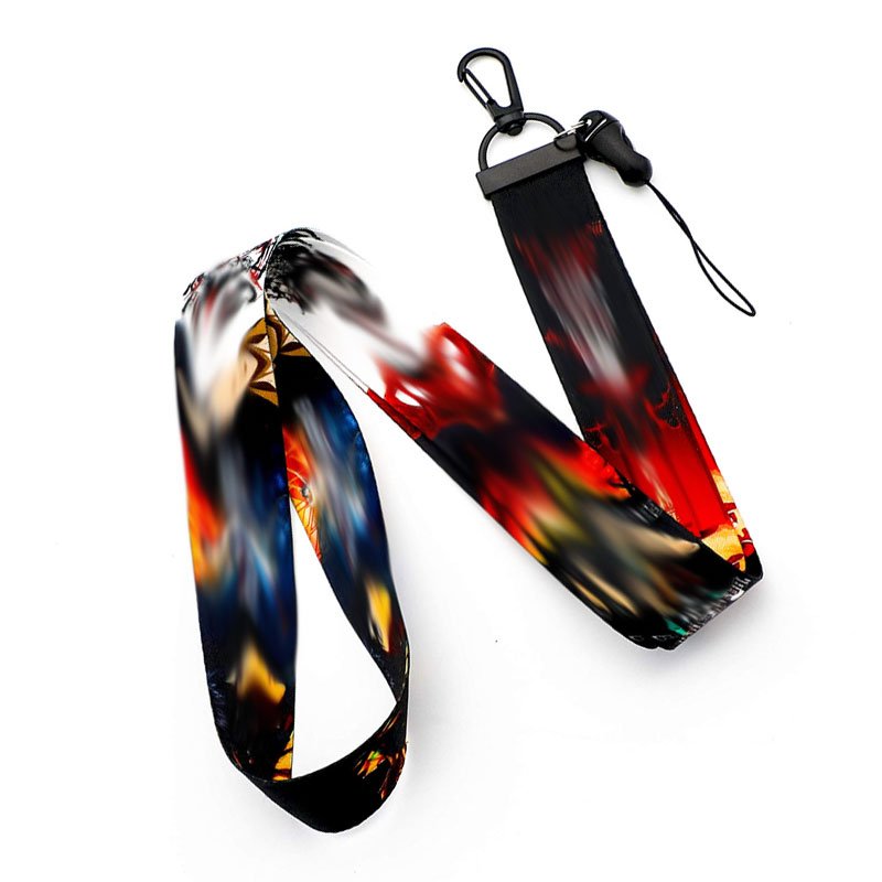 ID card badge holder polyester lanyards with custom logo size keyring