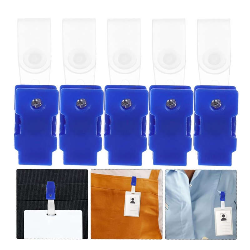 Custom Small Id Name Badge Crocodile Stationery Clips Holder Safety Pvc Plastic Clips For Office