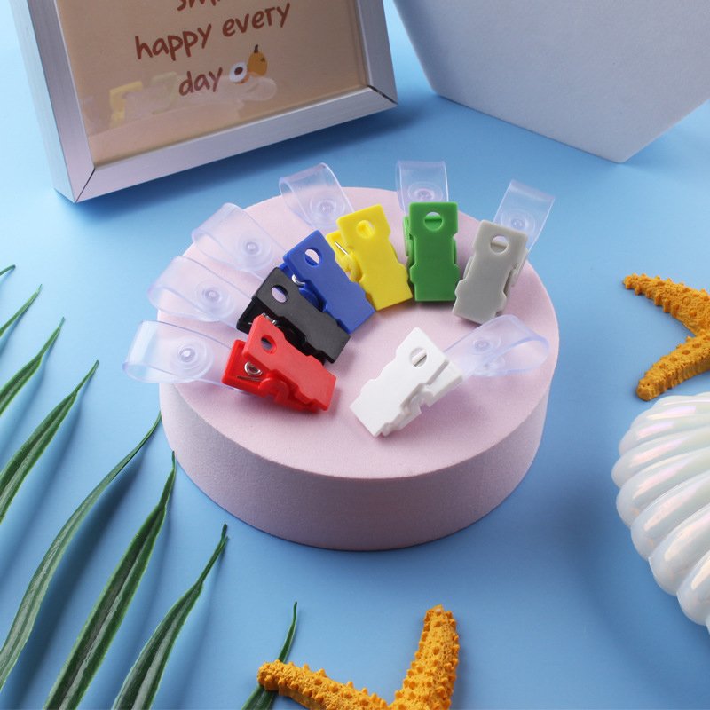 Custom Small Id Name Badge Crocodile Stationery Clips Holder Safety Pvc Plastic Clips For Office