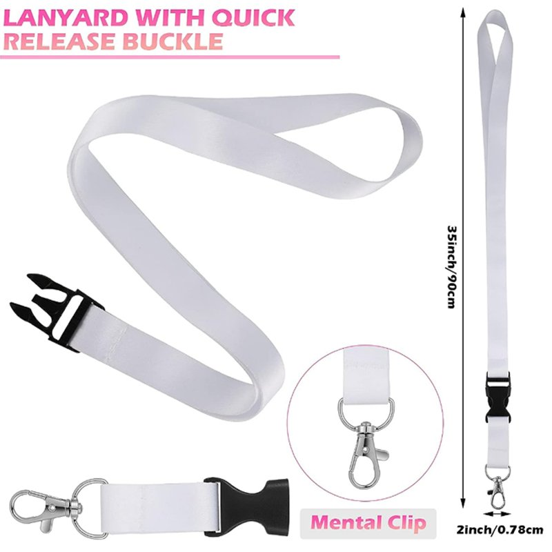 Wholesale Blank Lanyards Promotional Nylon Lanyards with Logo Custom Sublimation Lanyard Keychain with ID Card Badge Holder
