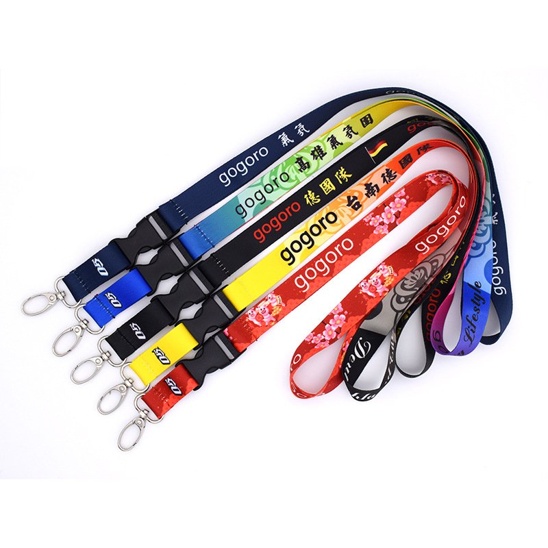 Wholesale Blank Lanyards Promotional Nylon Lanyards with Logo Custom Sublimation Lanyard Keychain with ID Card Badge Holder