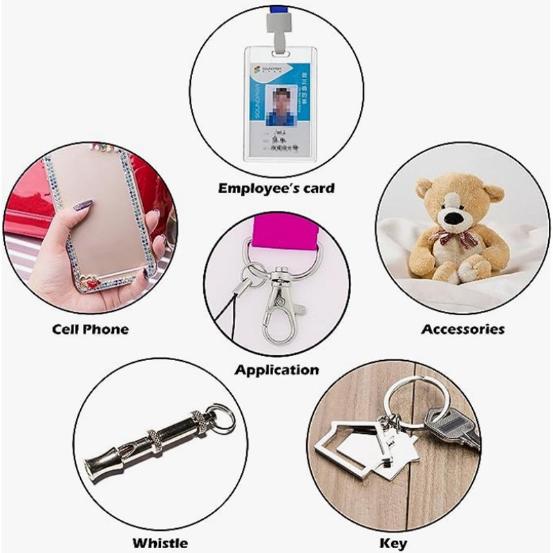 Wholesale Blank Lanyards Promotional Nylon Lanyards with Logo Custom Sublimation Lanyard Keychain with ID Card Badge Holder