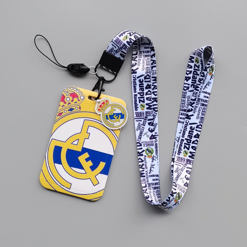 Cartoon Animation Hard Bus Push Card Holder Metal Student Campus Card Lanyard Thermal Transfer Work Meal Football Card Wholesale