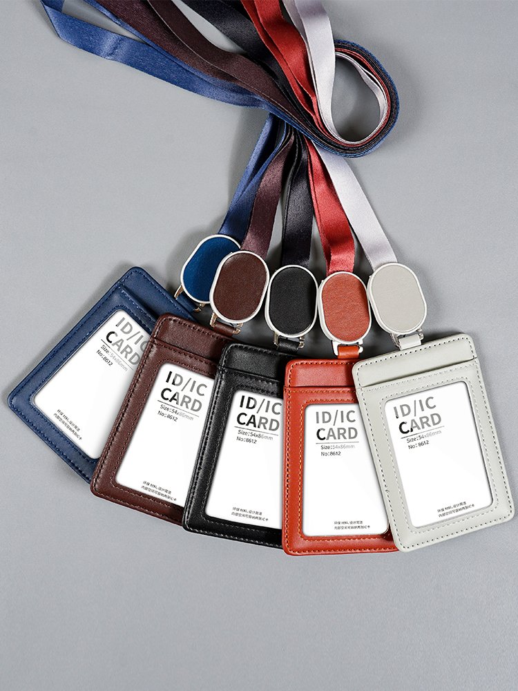 Customized Horizontal and Vertical Plates office Retractable Lanyard Badge Holder Custom ID Card Holder