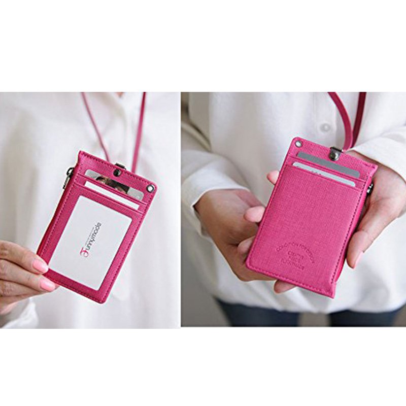 2018 new style leather badge holder, lanyards id badge holder, rigid name luggage tag factory directly supply