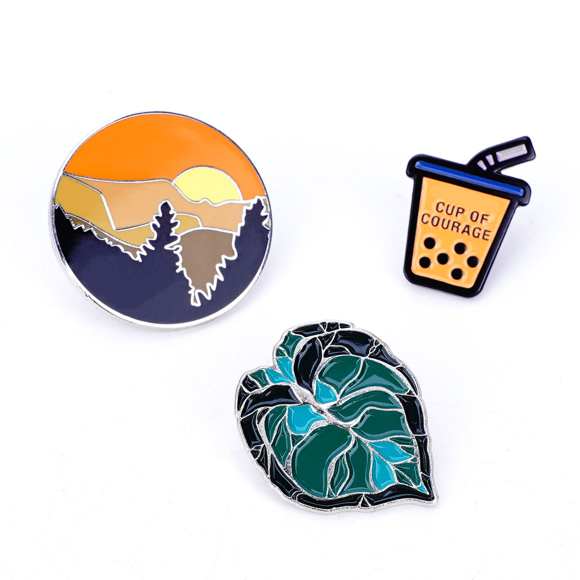 Custom Logo Enamel Oil Drip Metal Pin Cute Japanese Style Pin Personality Badge Creative Accessories Cartoon Lapel Pin