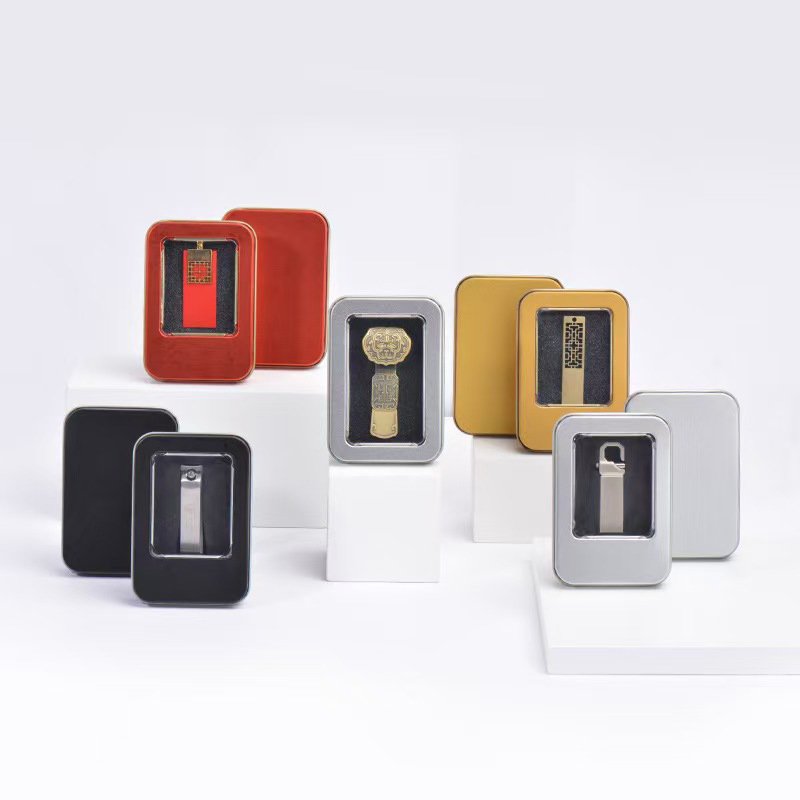 87*60*18 rectangle tin metal tinplate case tin box tin badge metal box silver black gold red storage case with clear window
