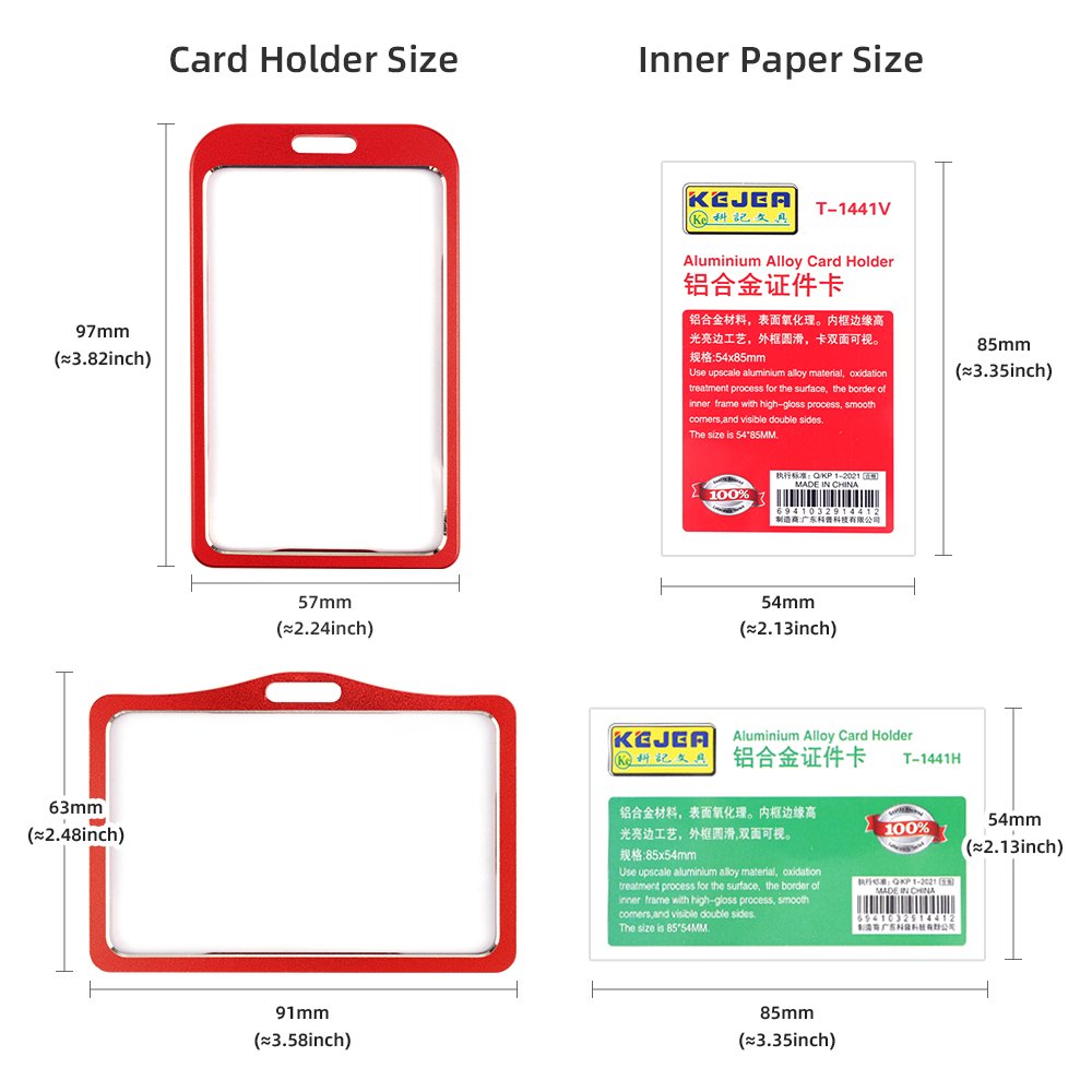 Aluminium Alloy Staff Nurse Work Card Sleeve Name Badge Holder Cover Metal Zinc Alloy Business Card Holder