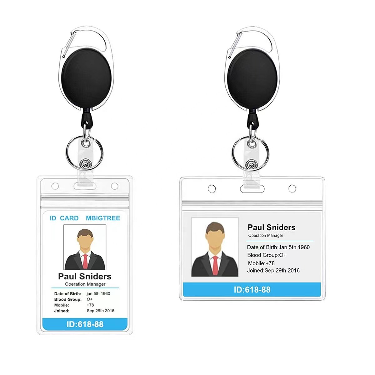 Wholesale ID Card Badge Holder Reels with Clip Name Reel Round Nurse Retractable Keychain Badge Holder badge holder Accessories