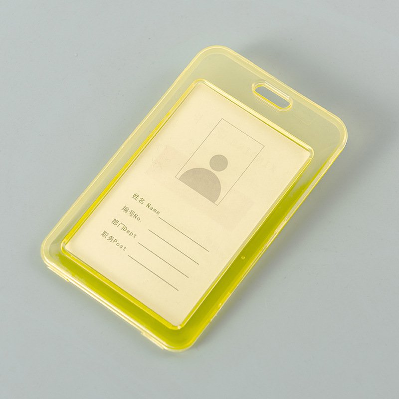Vertical Double side Multi-color PP Plastic ID Card Holder