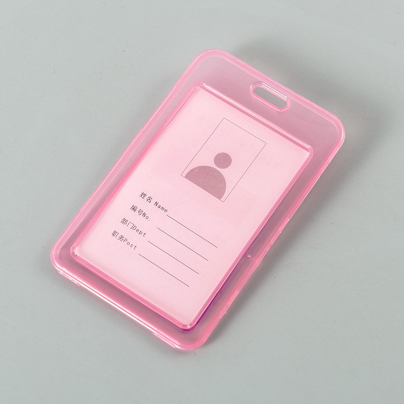Vertical Double side Multi-color PP Plastic ID Card Holder